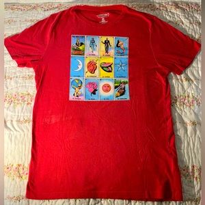 Pink Mexican Loteria Game T-Shirt - Size Medium